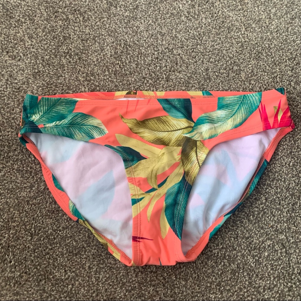 Kona Sol Tropical Coral Bathing Suit Bikini Bottom Size Medium
